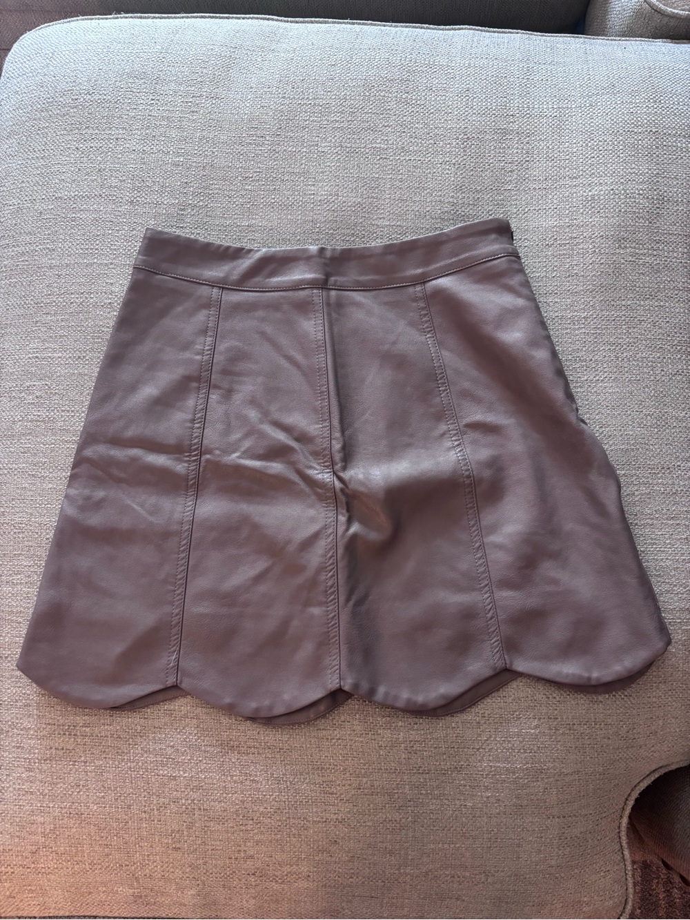 HYFVE Scalloped Leather Skirt